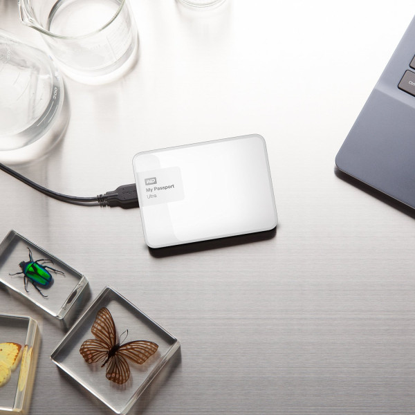 НЖМД WD 2.5 USB 3.0 1TB My Passport Ultra Brilliant White